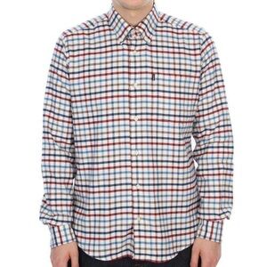 Barbour Albert Tailored Fit Button Down in Red & Blue Men’s Sz XL Flannel Shirt